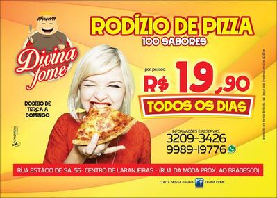 Aqui está a publicidade do Brazuca Pizzas Serra ES