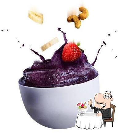 Acai crepe mania provê uma seleção de sobremesas