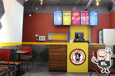 The interior of Burger Singh