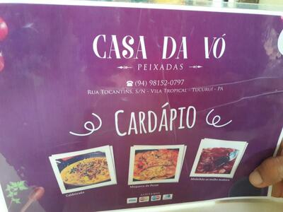 Aqui está a publicidade do Restaurante Casa da vó