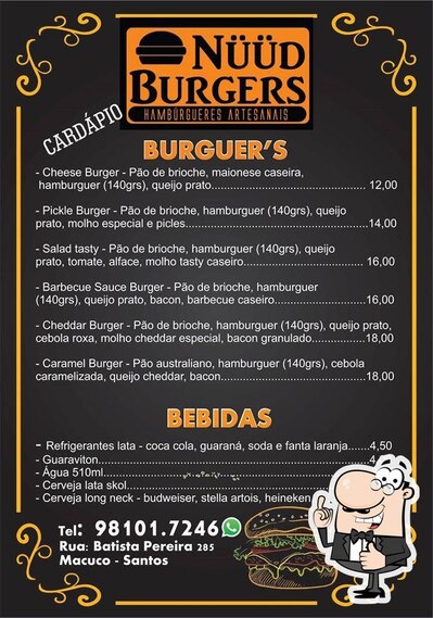 Aqui está a publicidade do Nüüd Burgers