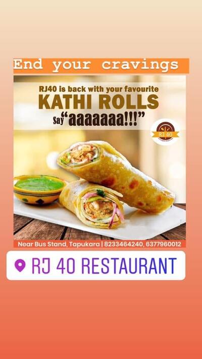 Here’s the advertisement of RJ 40 Restaurant