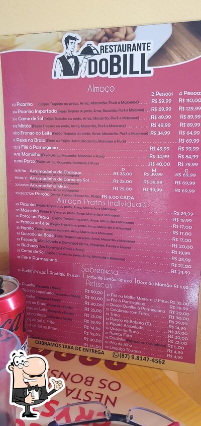 Restaurante do Bill fornece uma seleção de drinques