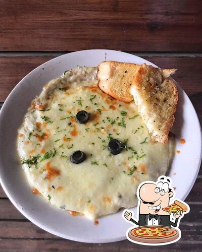 Get pizza at Woodbox Cafe