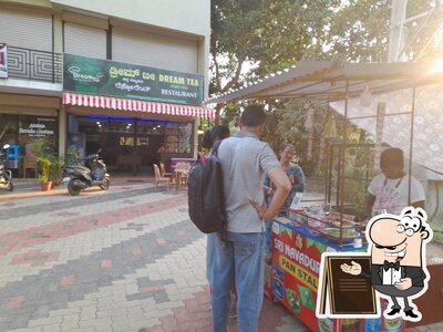 The outside area is an important feature of Dream Tea Pure Veg Restaurant