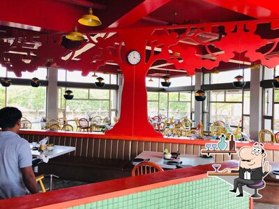 Take a seat at one of the tables at Eatlicious