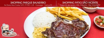 Prove refeições de carne do menu
