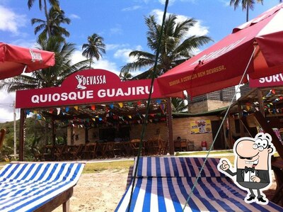 O interior do Quiosque Guajiru
