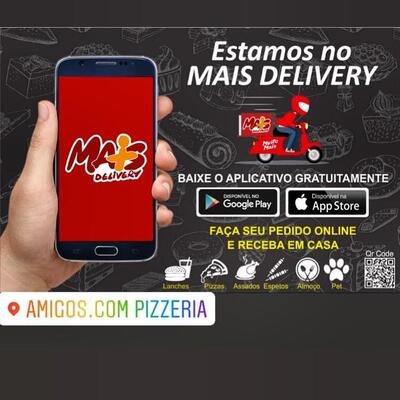 Aqui está a publicidade do amigos.com Pizzeria Brusque SC
