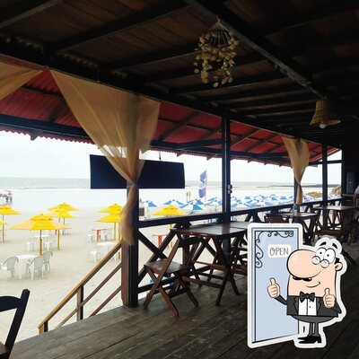 Restaurante pôr do sol algodoal foto