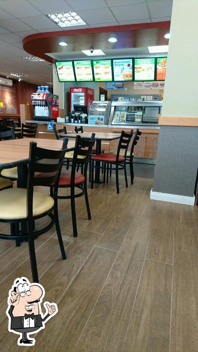 O interior do Subway