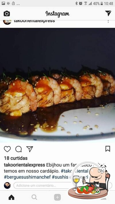 Os clientes do Takoorientalexpress podem experimentar diversos pratos de frutos do mar