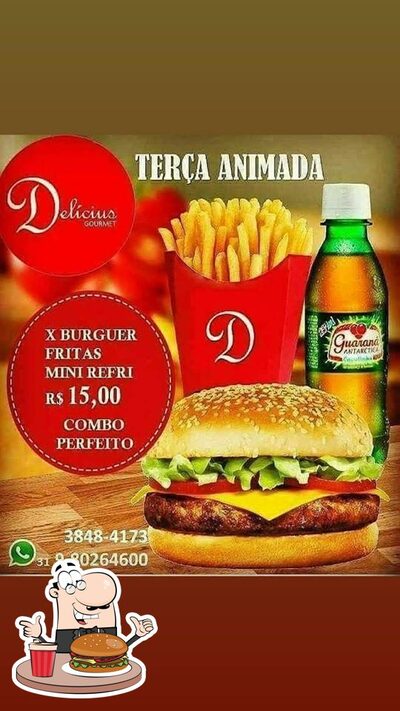 Delicie-se com um hambúrguer no Delícius Gourmet