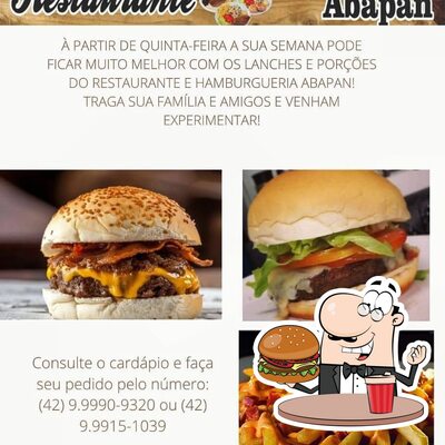 Restaurante Abapan serve uma seleção de opções para os amantes dos hambúrgueres