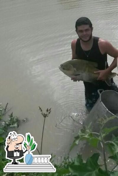 Você pode espairecer no na área externa do Pesque e Pague