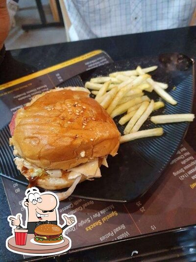SB DURGA's Cafe House provides a variety of options for burger lovers