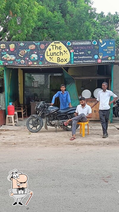 The exterior is an important feature of Lunch box restaurant