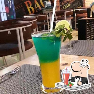 Enjoy a beverage at Caffeine Hub