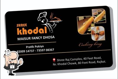 The advertisement displays information about Shree Khodal Fancy Dosa