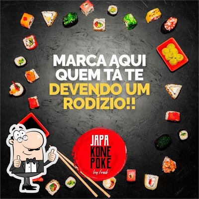 A publicidade mostra informações sobre o Japa Konepoke