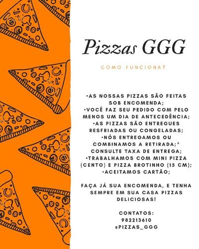 Aqui está a publicidade do Pizzas GGG Brasília DF
