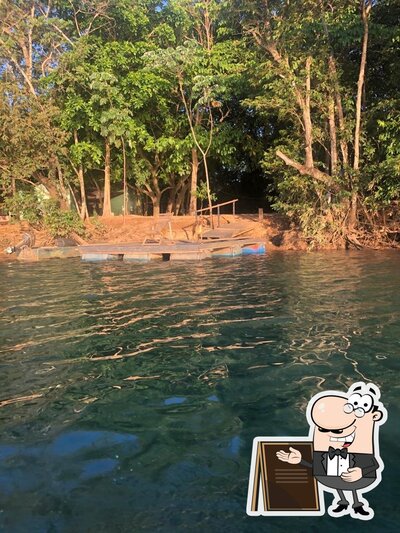 Você pode espairecer no na área externa do Rancho dos Amigos