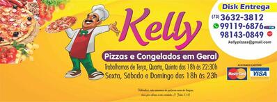 Aqui está a publicidade do Kelly Pizzas e Congelados em Geral Ilhéus BA