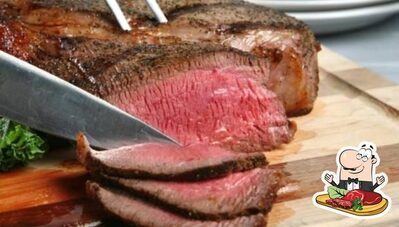 Experimente pratos de carne do menu