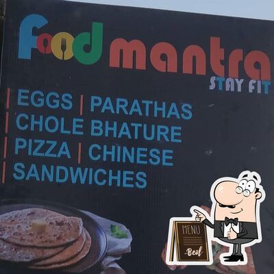The advertisement displays information about Food Mantra