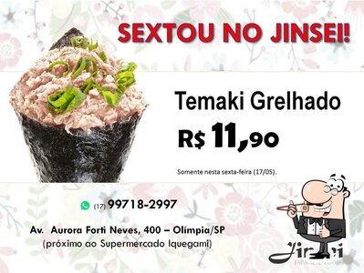 Presenteie-se com sushi no Yaya pastéis e sucos Olímpia SP