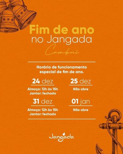 A publicidade mostra informações sobre o Restaurante Jangada