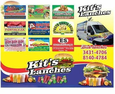 Aqui está a publicidade do Kit's Lanches Disk Entrega