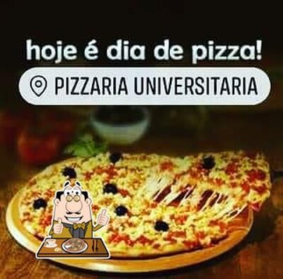 Escolha pizza no Pizzaria Universitaria