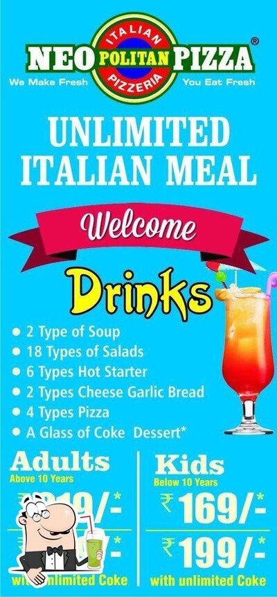 Check out various beverages provided by Neo Politan pizza