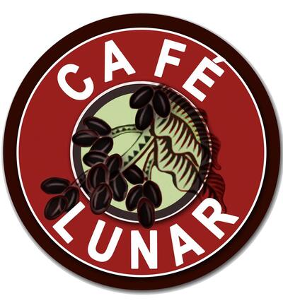 O logotipo do Café Lunar