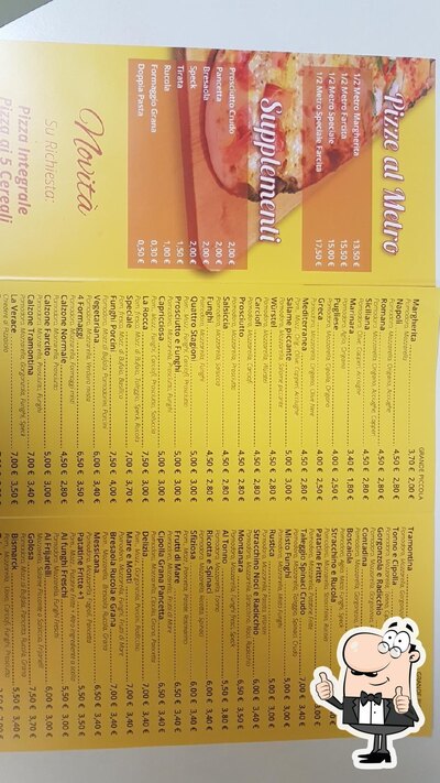 La pubblicità contiene informazioni su Pizzeria Da Asporto La Rocca
