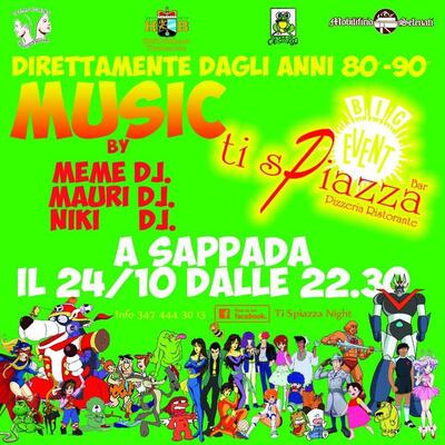La pubblicità mostra le informazioni su Ti SPiazza Nightr