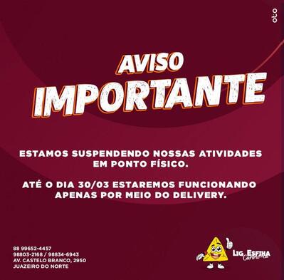 Leia as informações sobre o Lig Esfiha Caririo-ca