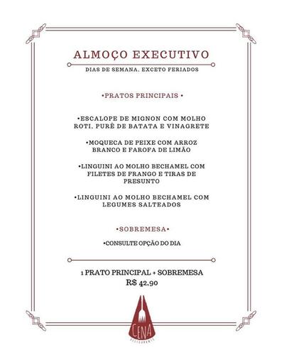 Veja as informações sobre o Cena Restaurante São Bernardo do Campo SP