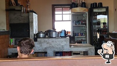 O interior do Café Trevo de Minas