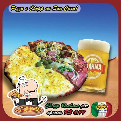 Escolha pizza no Pizzaria e Choperia Real