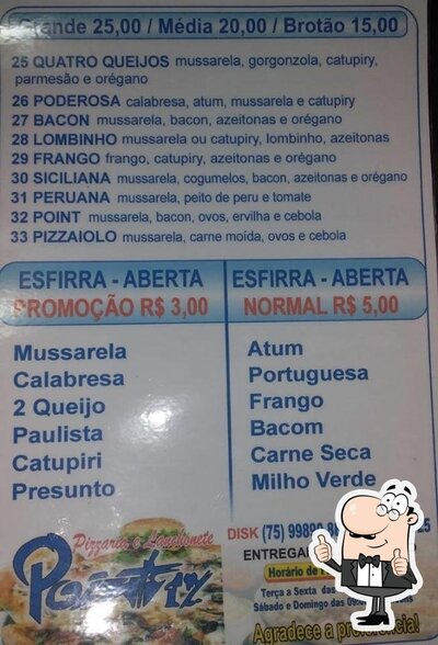 A representação visual da marca do Disk Pizza point17 Ribeira do Pombal BA