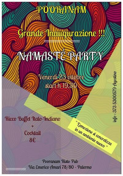 La pubblicità mostra le informazioni su Pooranam Risto Pub Palermo