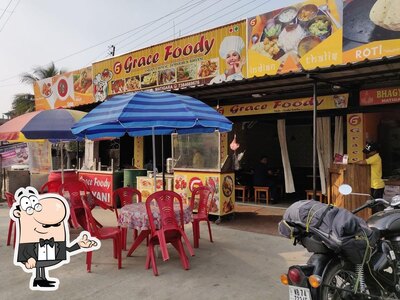 Take a seat at one of the tables at Grace Foody