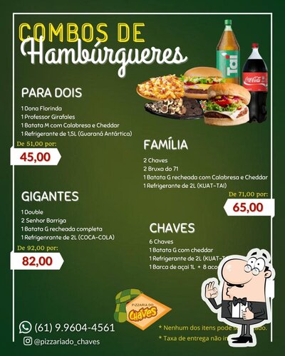 Aqui está a publicidade do Pizzaria do Chaves