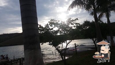 Você pode espairecer no na área externa do Bar da Lagoa