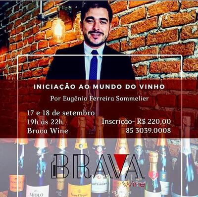 A publicidade mostra informações sobre o Brava Wine