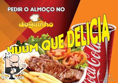 A publicidade apresenta informações sobre o Doguinho