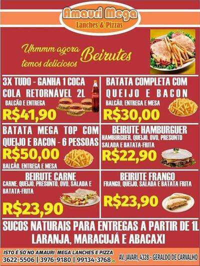 A representação visual da marca do Amauri Mega Lanches