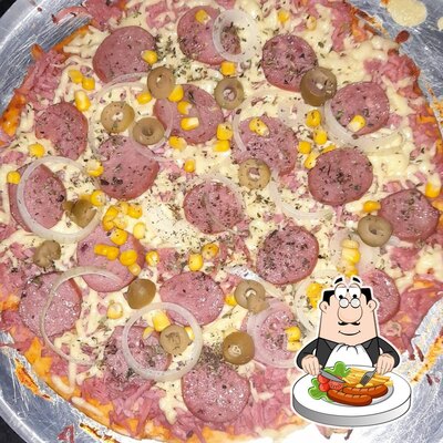 Comida em Pizzaria e sorveteria brasil